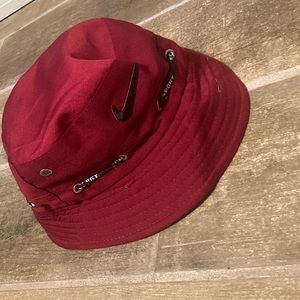 Red Nike bucket hat